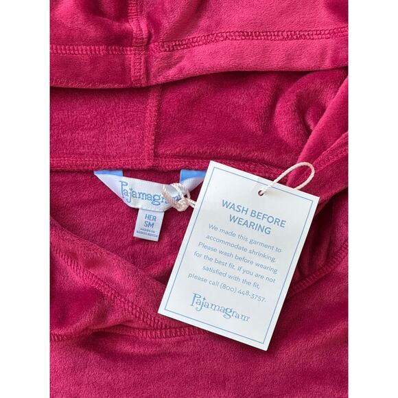 Pajamagram Tempting Touch Pajama Top Hooded Garnet Lounging Women's SZ S NWT - Picture 5 of 8